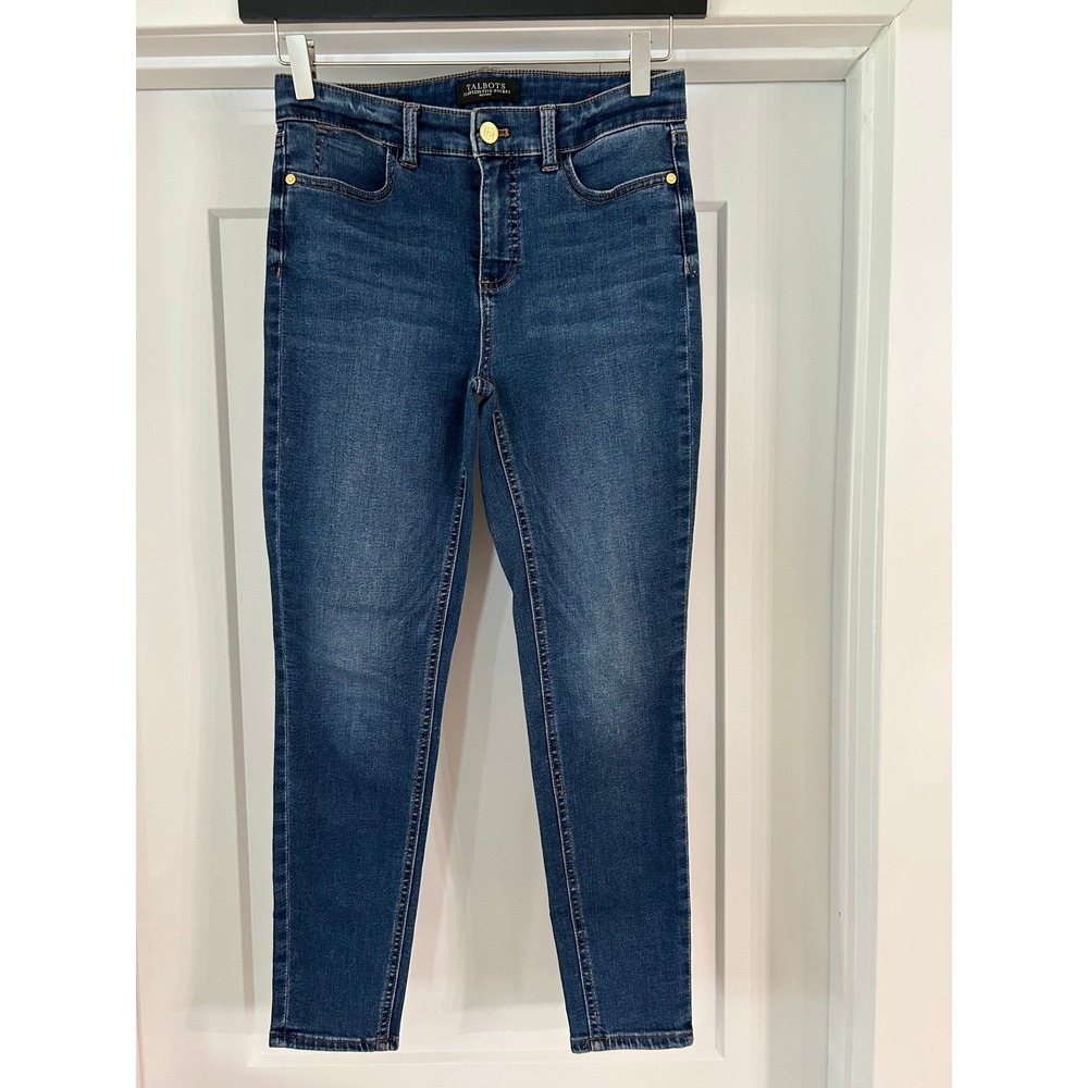 Talbots Flawless Five-Pocket Jegging Jeans Dark Wash Blue Petite 4P Slim Fit
